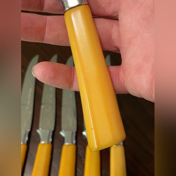 Vintage BAKELITE LOT 6 KNIVES DEEREDGE Regent SHEFFIELD ENGLAND Forever Sharp - Picture 4 of 10